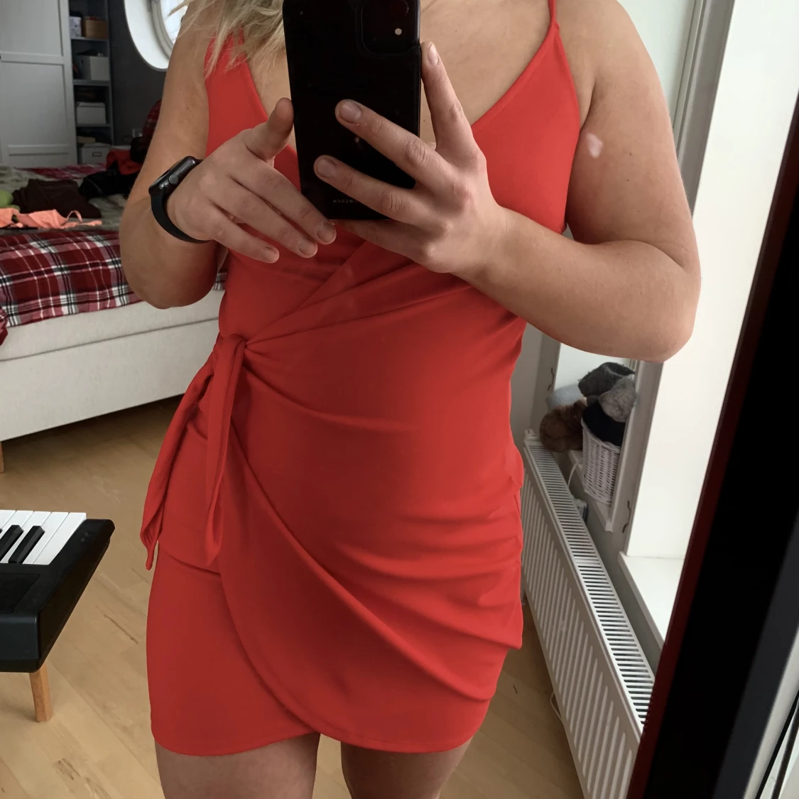 Klarröd julklänning - 90