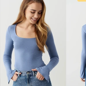 Soft touch tröja  - Jätte fin blå tröja med slits på armarna. Från Gina, köpt för 200kr