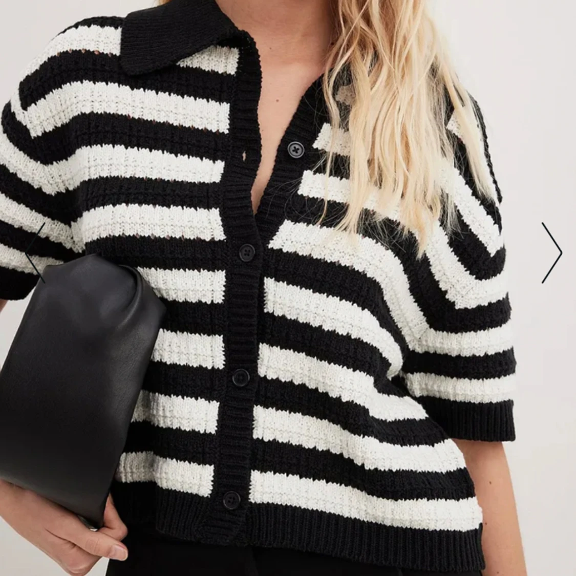 Stickad randig kofta från NA-KD i storlek M - 91