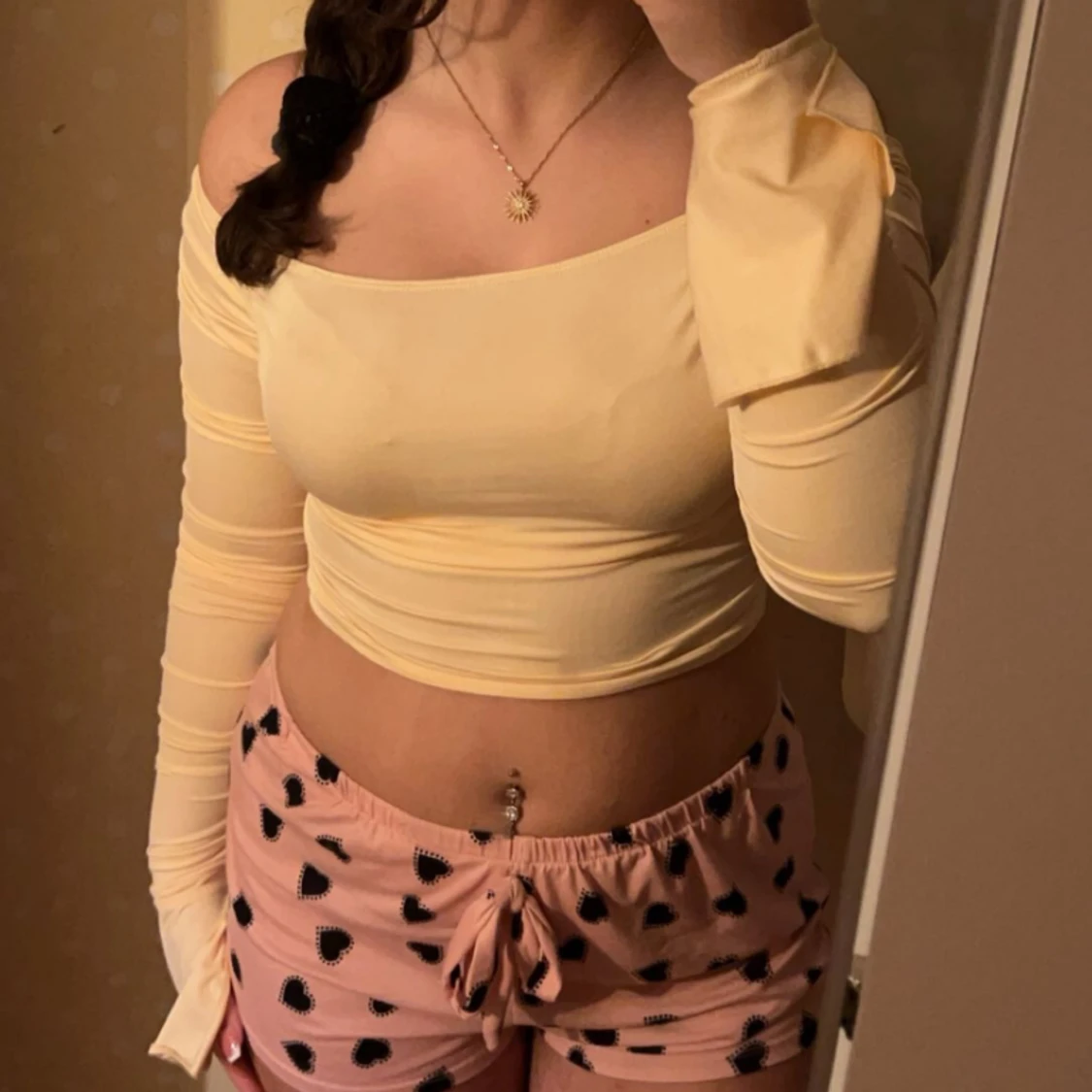 Rynkad Topp Med Slits - 91