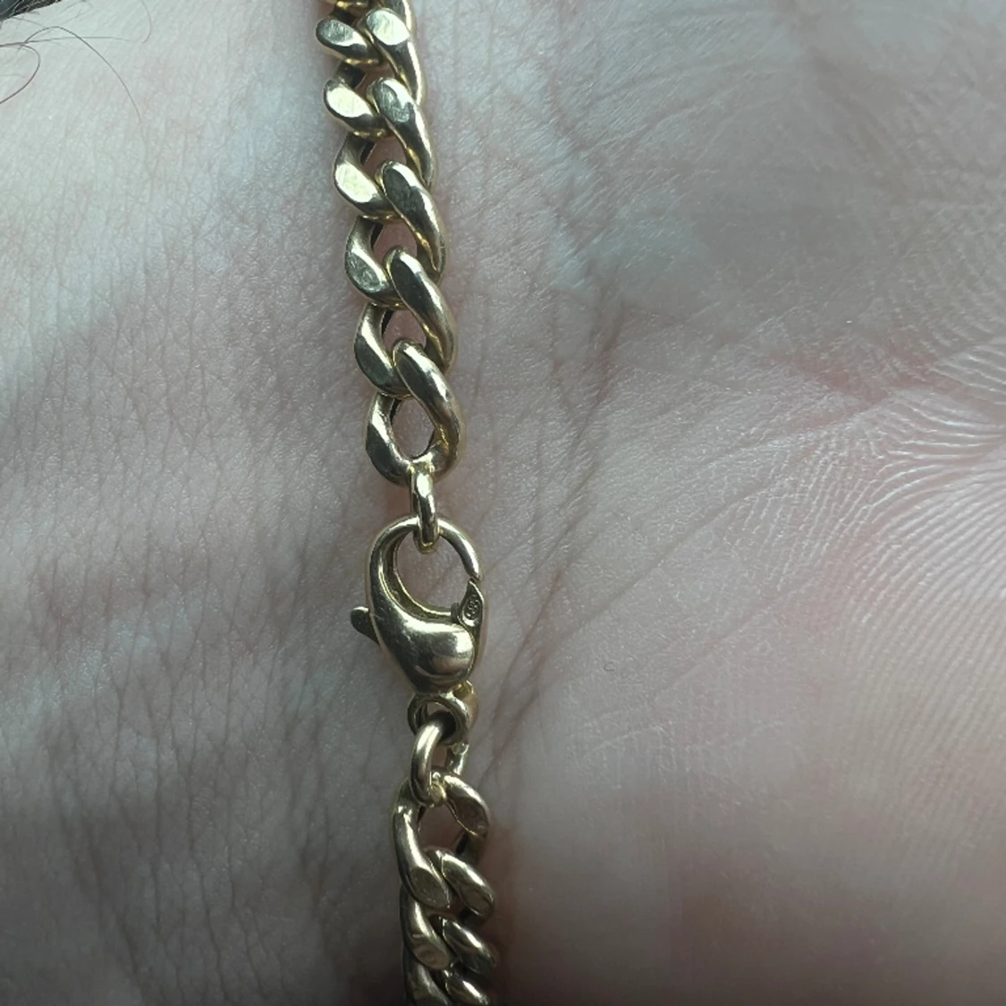 Guld 14K armband (Cubanlänk) - 91