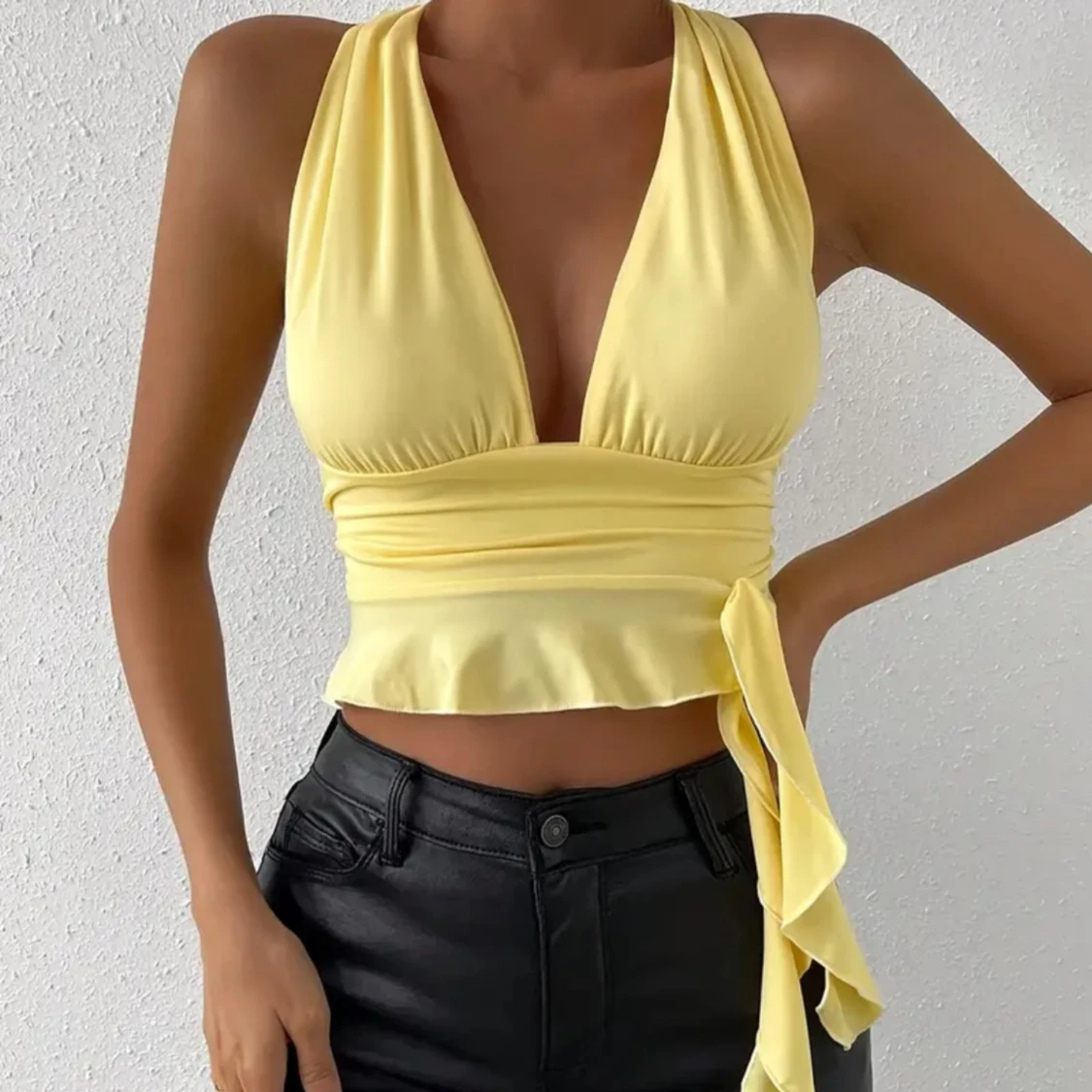 Ny gul topp storlek S