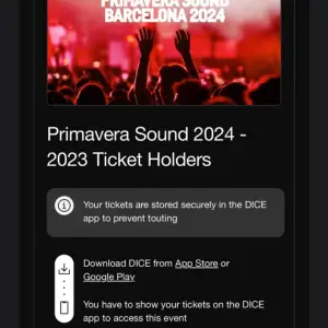 Säljer biljett till Primavera sound 2024! Denna biljett ligger på ca 3500 exkl andra avgifter men jag säljer för 2500, skickar biljetten på mail samma dag!