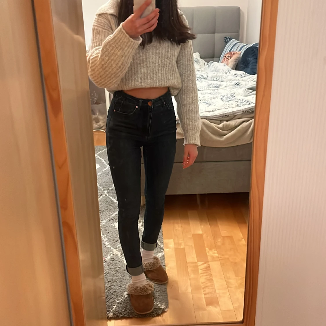 Tajta mörkblå jeans 