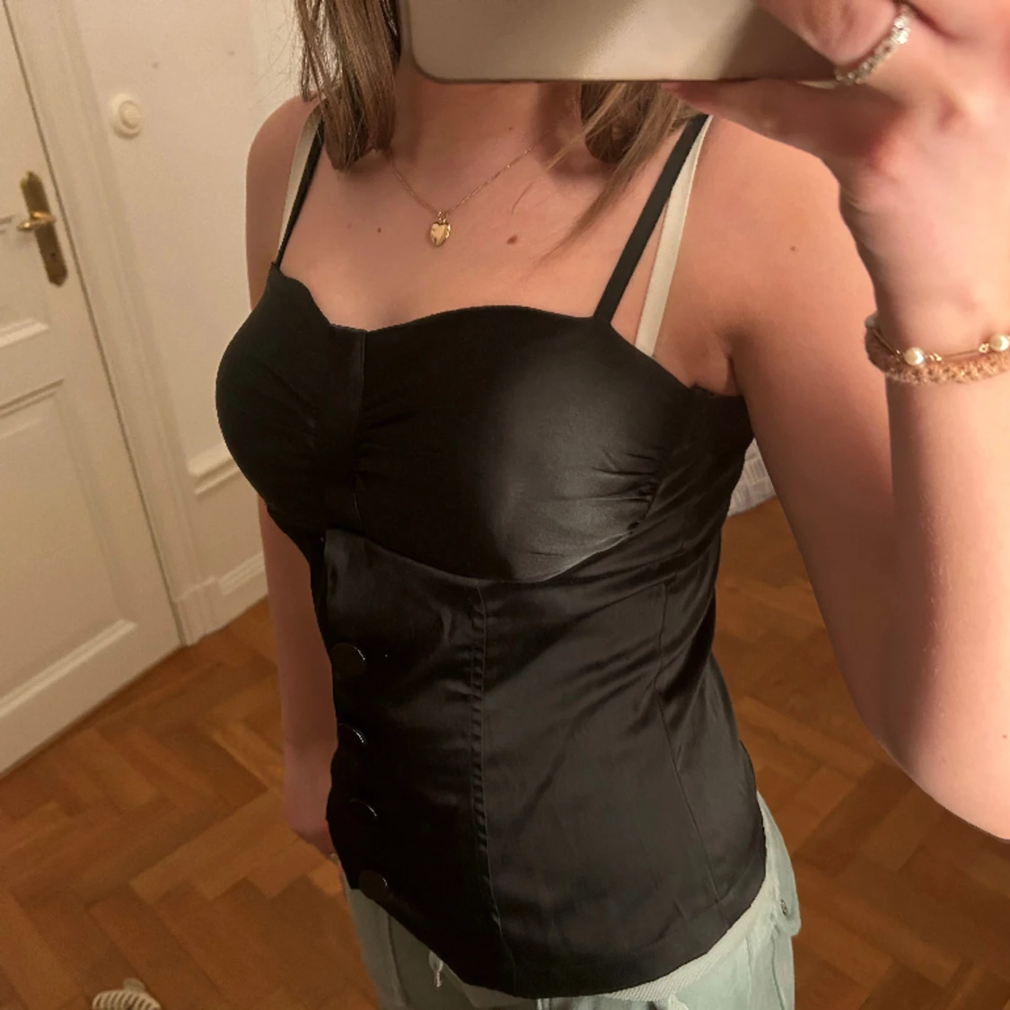 Svart korsett/topp - 90