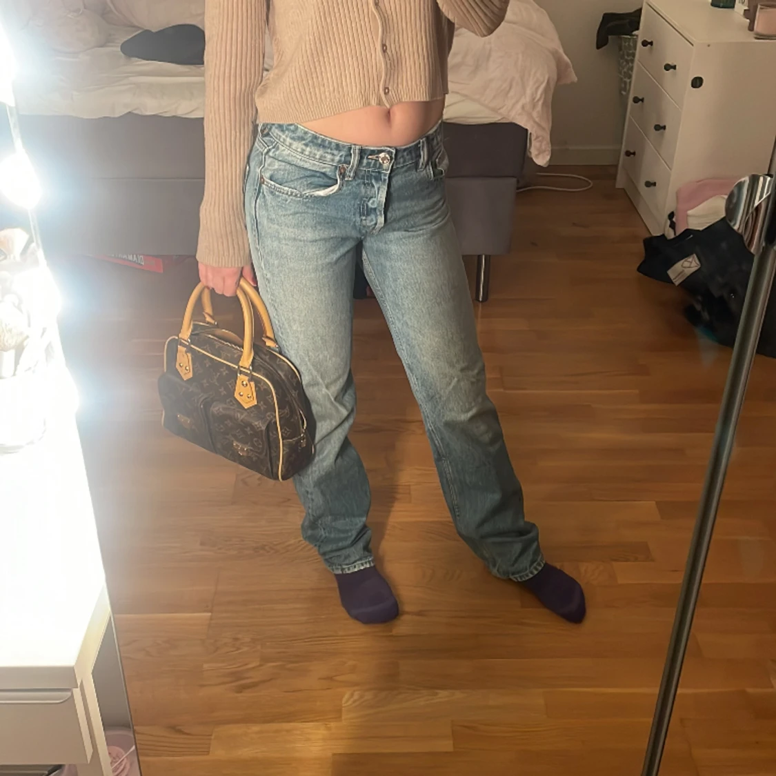 Straight low jeans