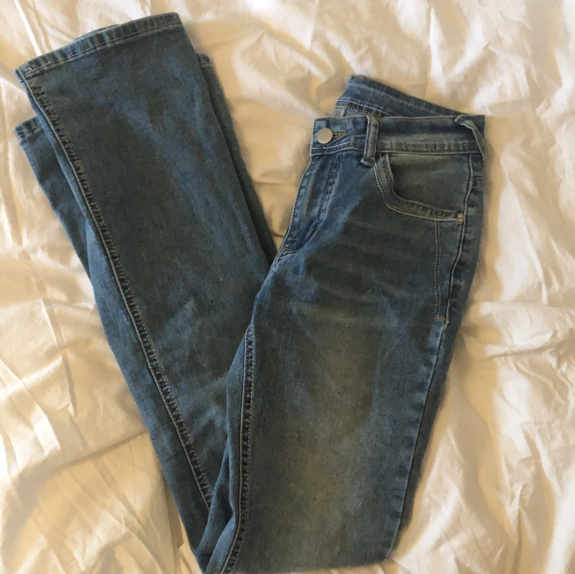 Low waist bootcut jeans, storlek XS - 91