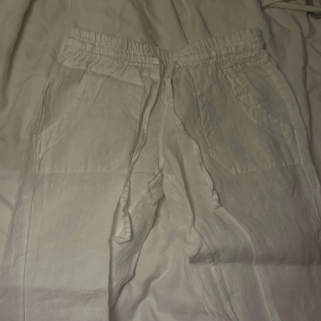 Lågmidjade linnebyxor  - 90
