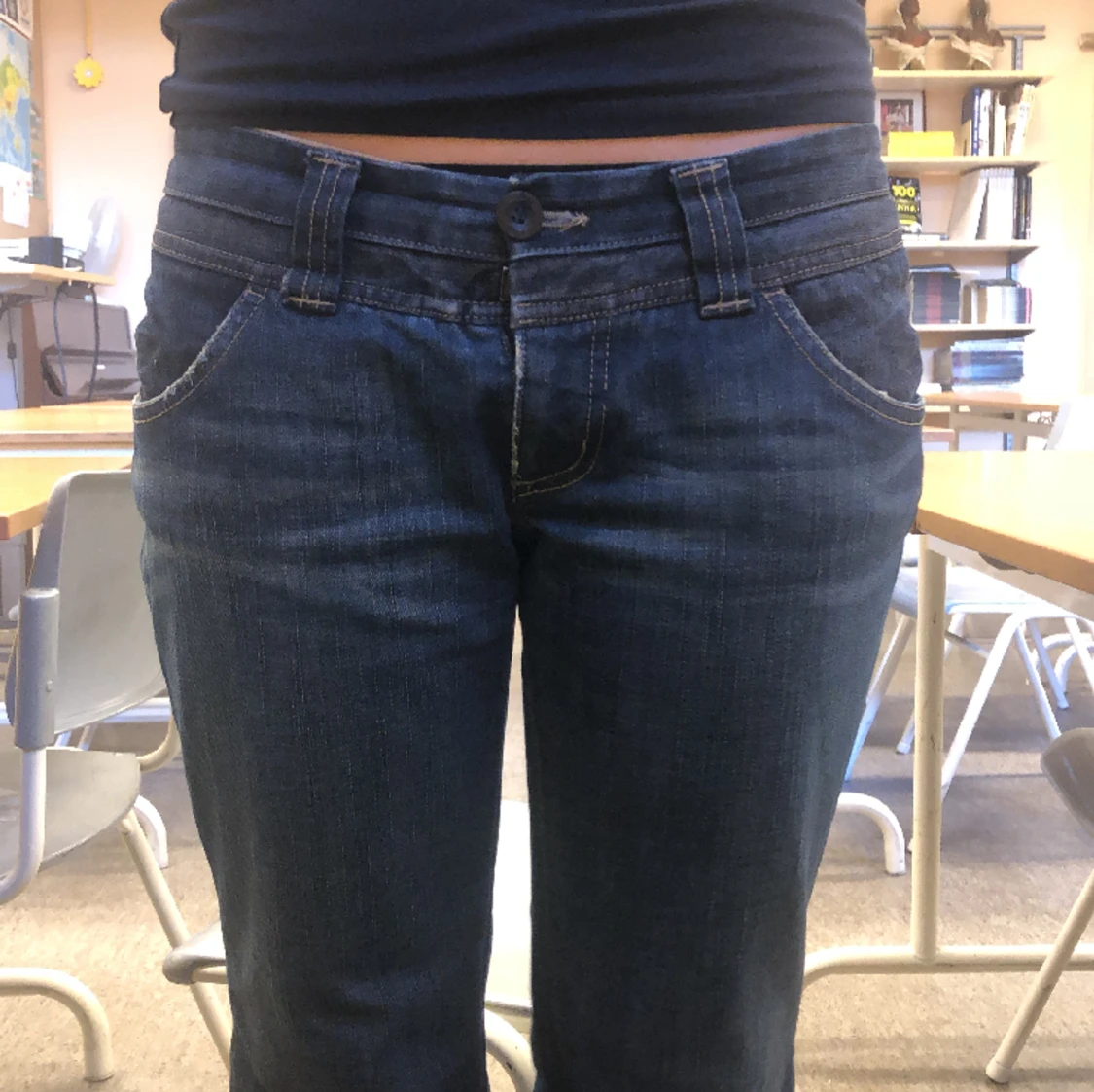 Lågmidjade bootcut jeans - 91