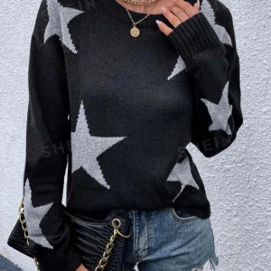 Stjärn stickad tröja  - Bra skick, oskadad, mjuk och fin