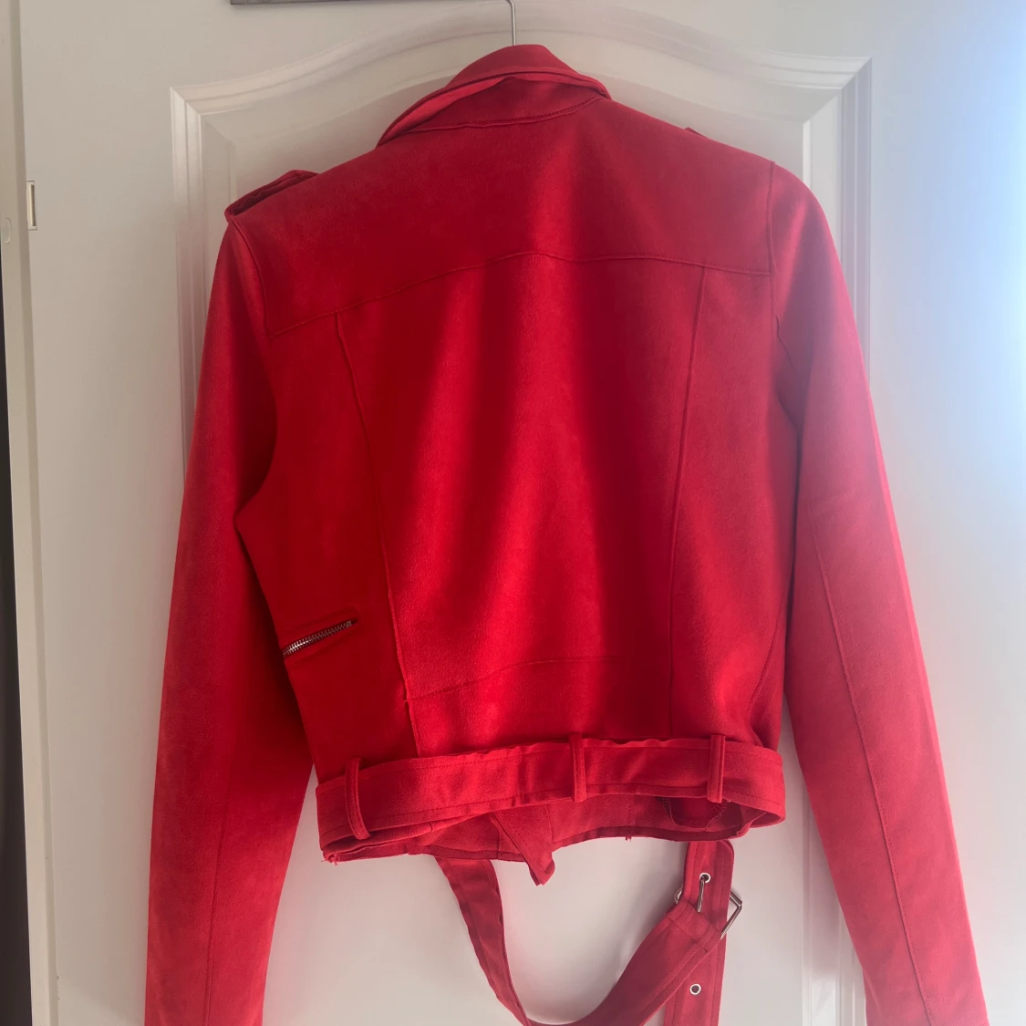 Röd mocka jacka  - 90