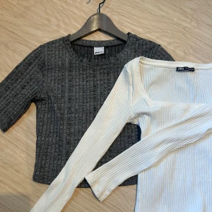 Sommar toppar  - Den vita från Zara stl S den gråa från Gina tricot stl S fint skick på båda. Båda för 250kr