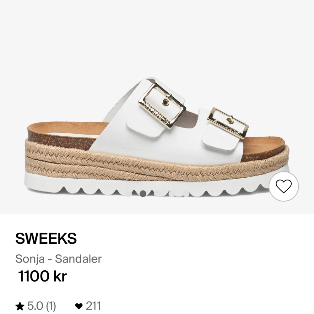 Sweeks of sweden sandaler som är nästan helt nya. Storlek 39 Ny pris på de 1100kr. Mitt pris är 500kr.  . Skor.