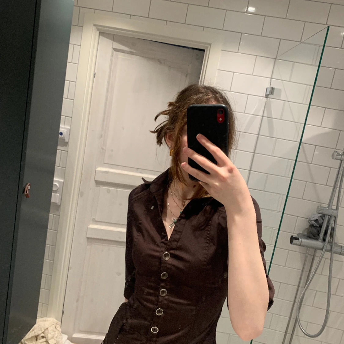 Brun klänning- retro stil  - 91