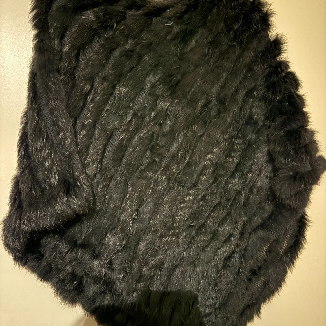 Poncho i äkta päls  - 90