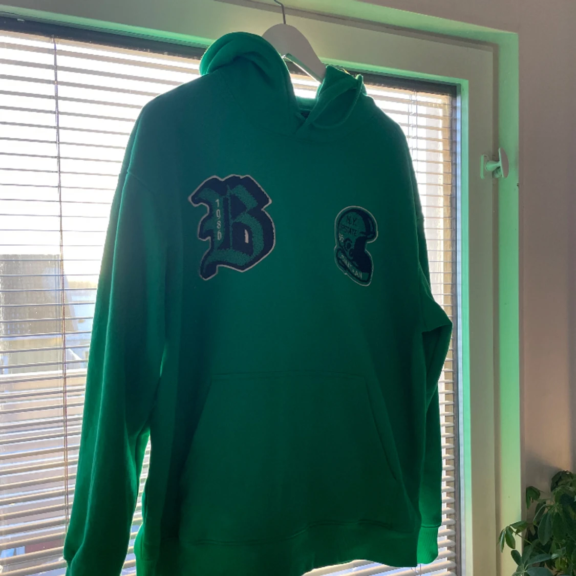 Grön Retro baseball Hoodie 