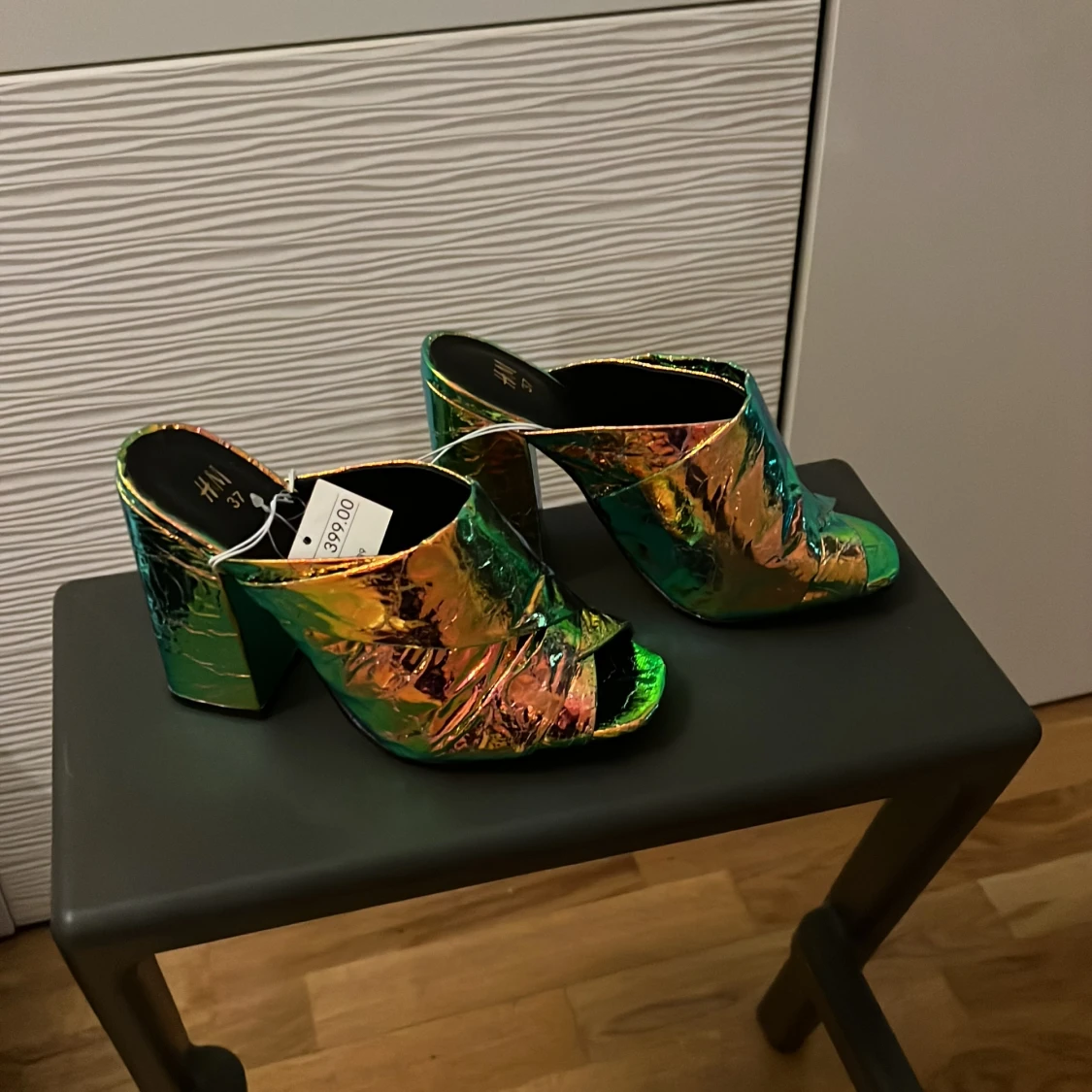 Högklackade slip in sandaler - 90