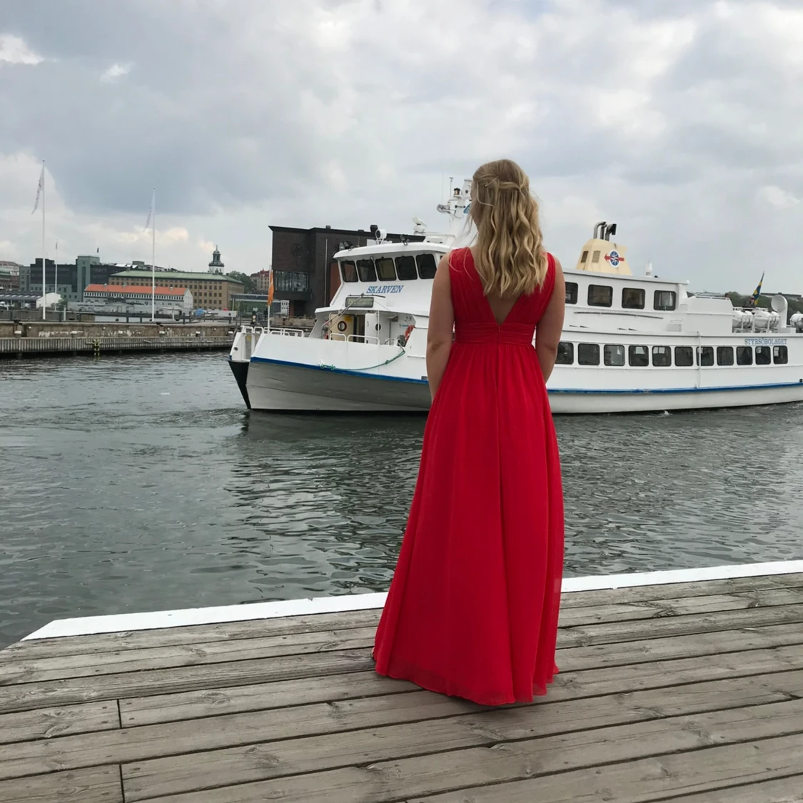 Röd balklänning  - 90