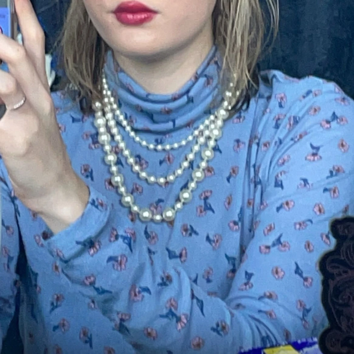 Lindex Flower Print Long Sleeve Shirt  - 92