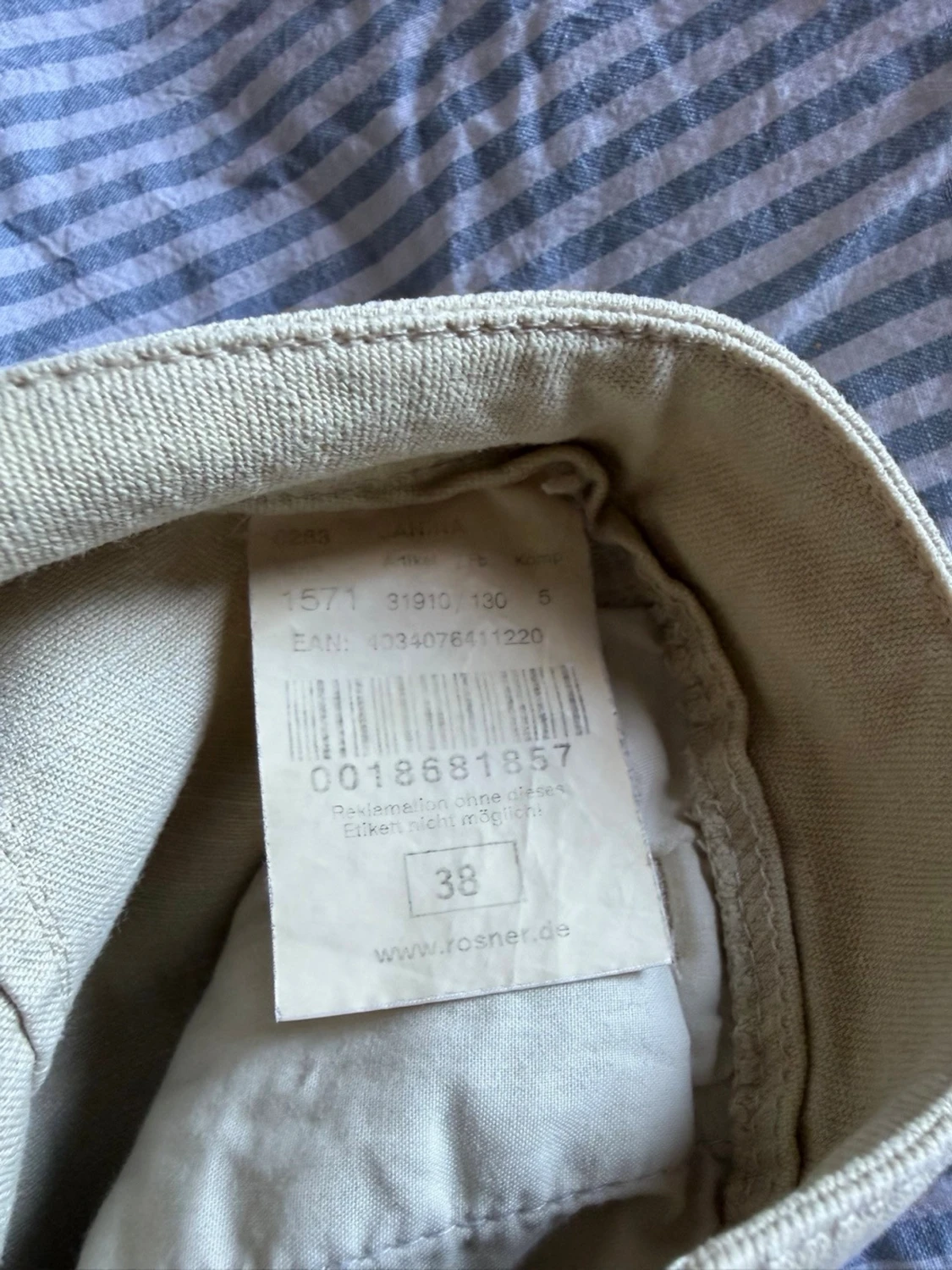 Beige Capri byxor med snörning nertill - 2