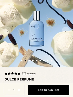 Dulce parfym by/rosie jane - Dulce by Rosie Jane 50ml parfym, går ej att köpa i Sverige vad jag vet. Orginalpris 86euro, ca 944kr. 
