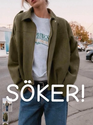 SÖKER jacka från Zara - Jag söker denna gröna jackan från Zara i storlek S. Det kan också funka i storlek M och i brunt. Hör av er om ni har en och sälja!