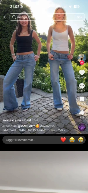 Vida Jeans madlady - Vida/flare jeans från madlady, helt oanvända. Taylor 03 mid  Uppsprättade 