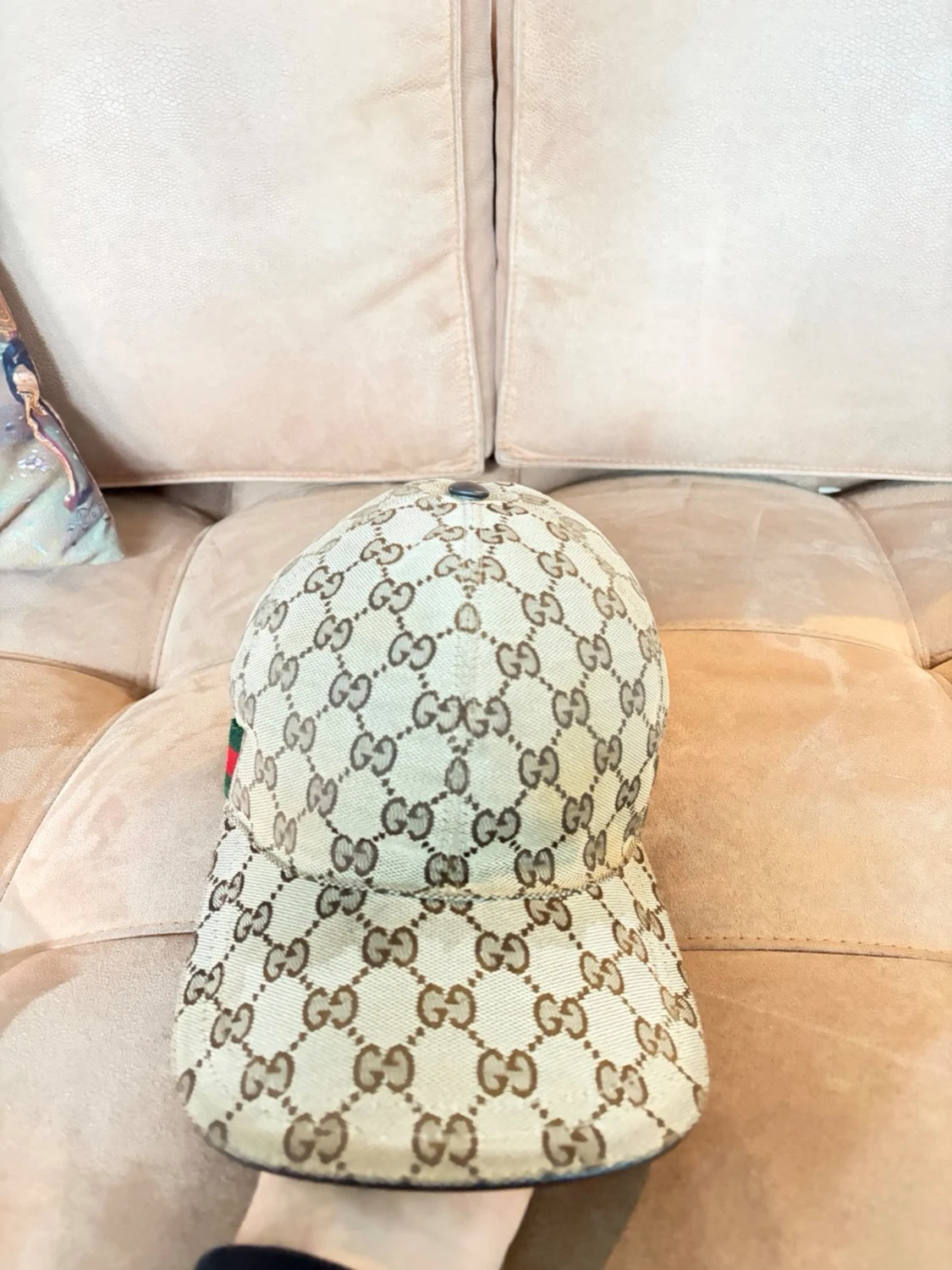 Gucci keps canvas beige - 1