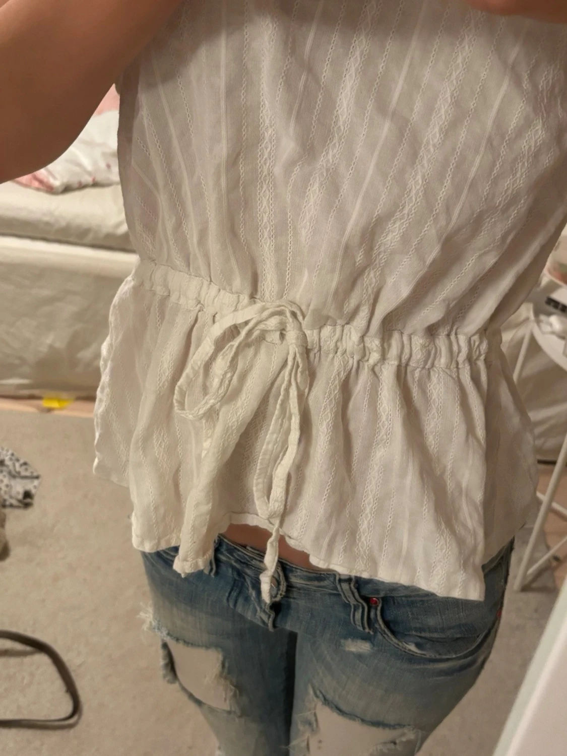 Vit off shoulder topp - 2