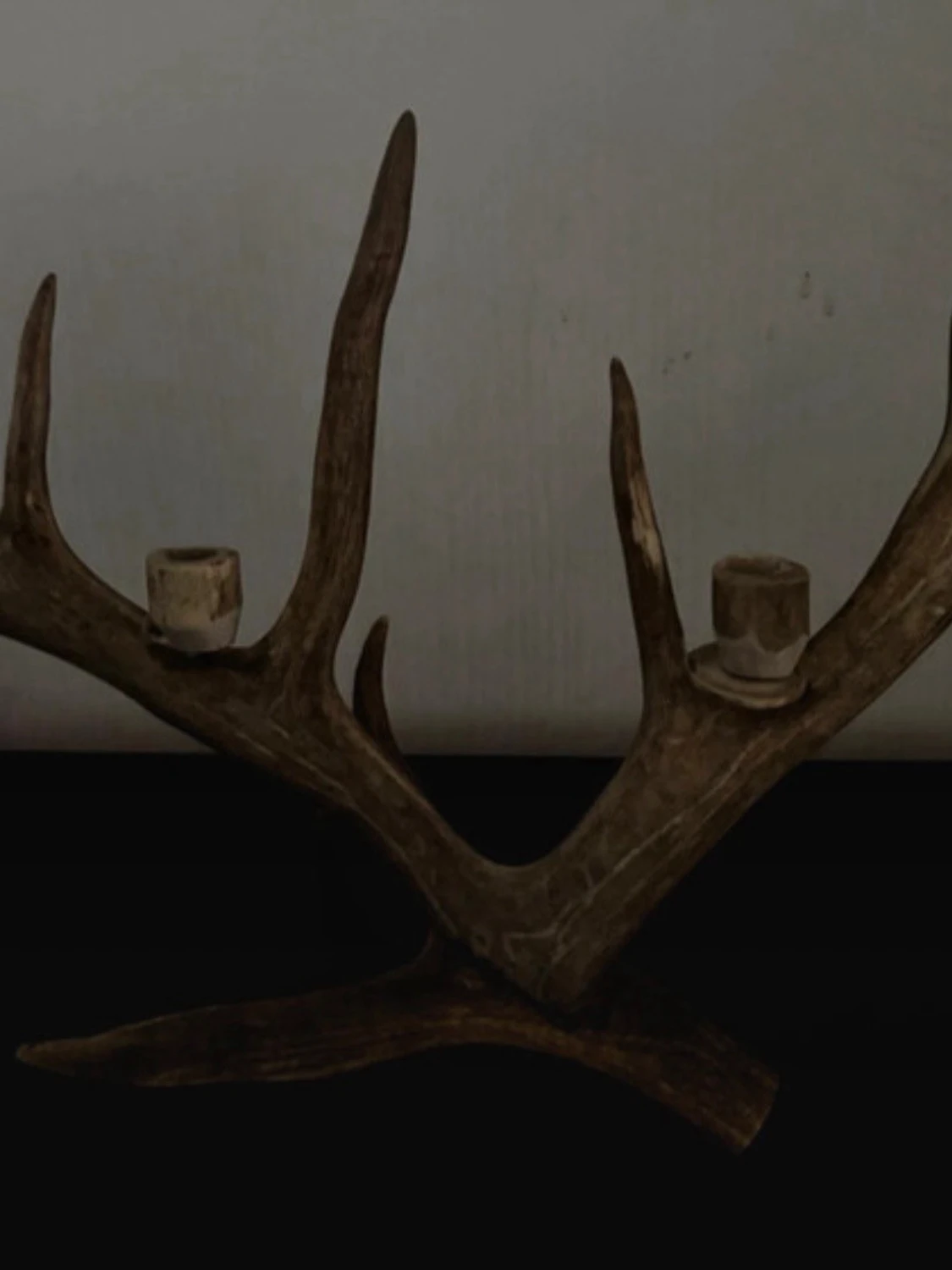 Hemmagjord Ljusstake av renhorn med 4 hållare