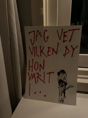 Poster med Håkan Hellström citat - Egenmålad poster på akvarell papper med Håkan text💕 210x297 mm, passar perfekt i ram! Skriv om ni har fler frågor!