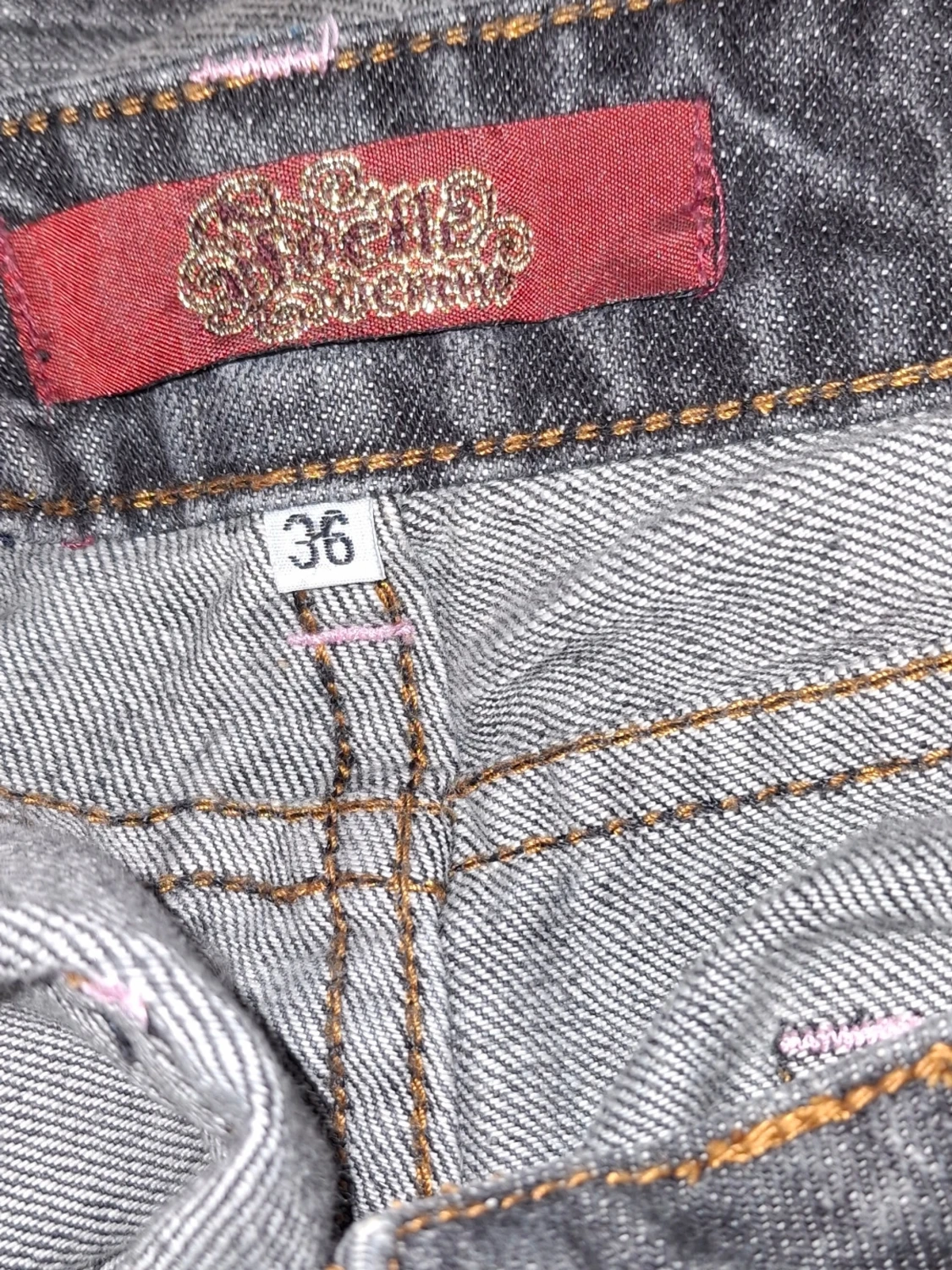 Grå bootcut jeans  - 2