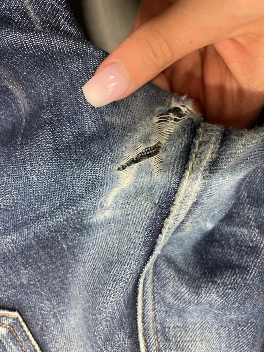 Mörkblå raka jeans från acne - 6
