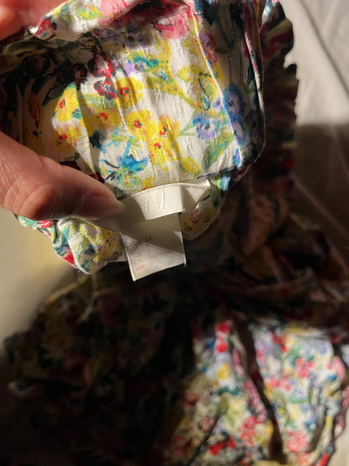 Blommig offshoulder blus i pastell - 2