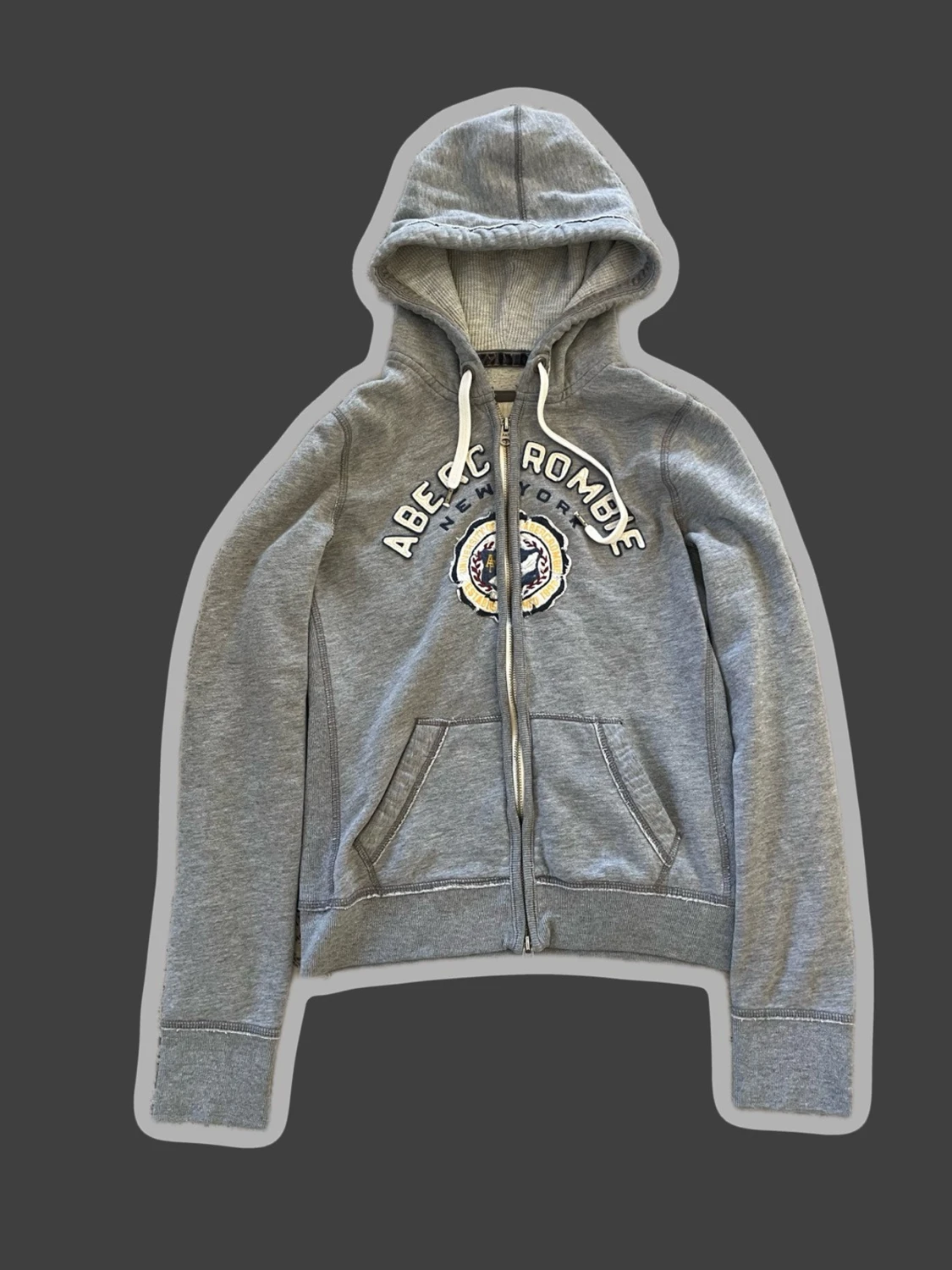 Grå zip up hoodie från Abercrombie