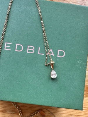 Guldfärgat halsband från Mockberg - Snyggt guldfärgat halsband från Mockberg med en droppformad klar sten som hänge. Perfekt till sommaren 