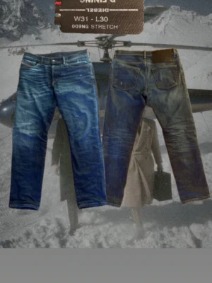 Diesel jeans - Säljer ett par riktigt snygga diesel jeans med super snygg passform och schyssta slitningar. Jeansen är knappt använda och är i storlek 31/30. Nypris är 2995kr. Skriv om ni har frågor (pris kan diskuteras)