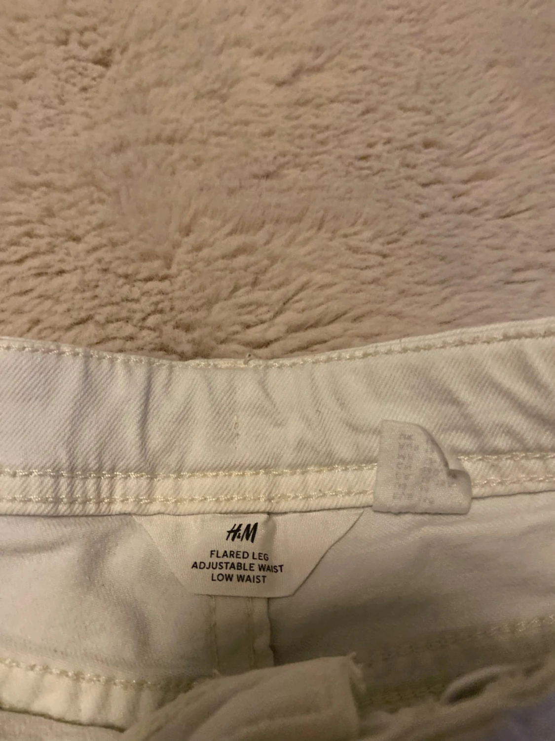 Vita bootcut jeans med fickor - 3