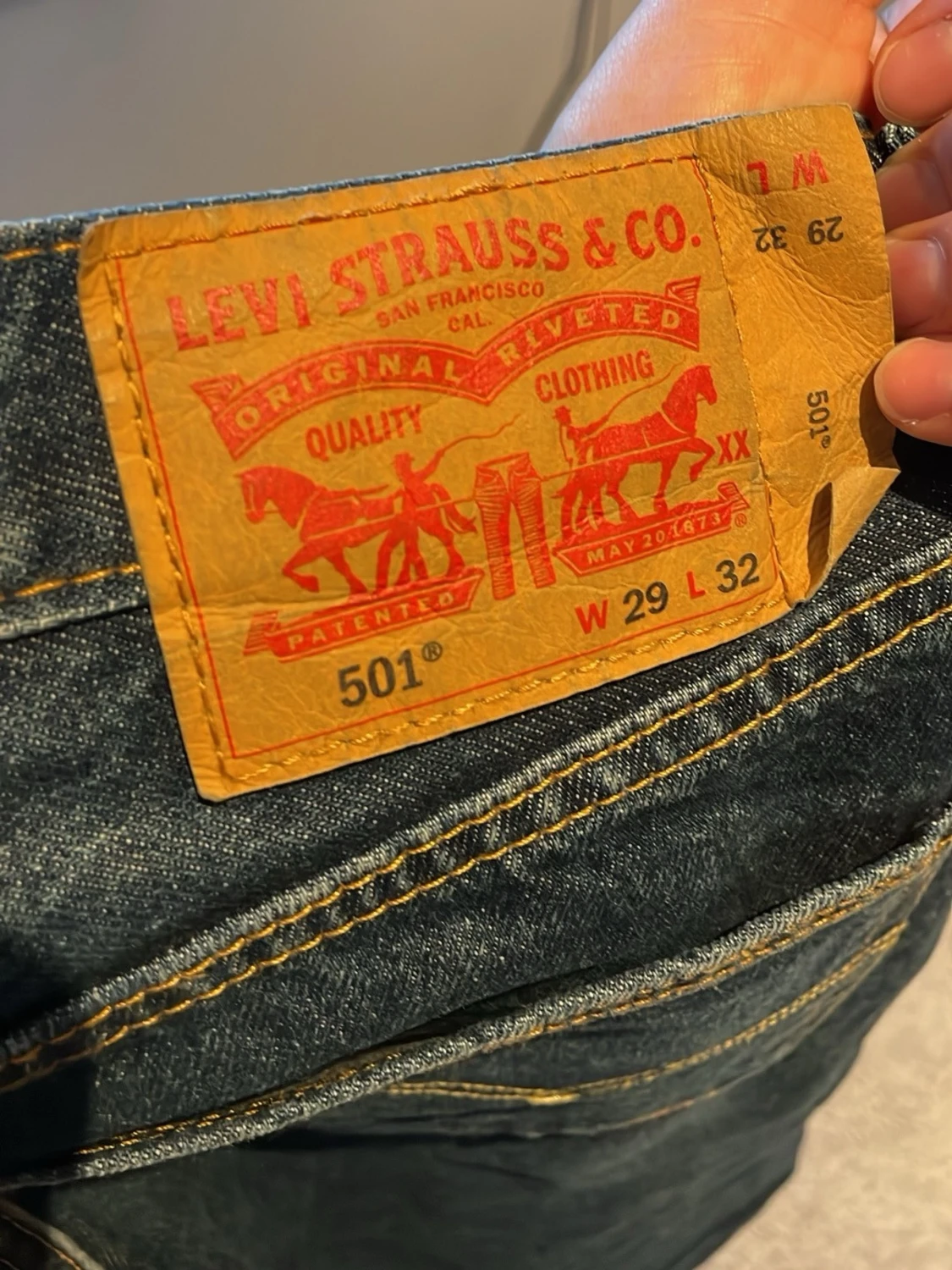 Mörk blå Levis 501 - 3