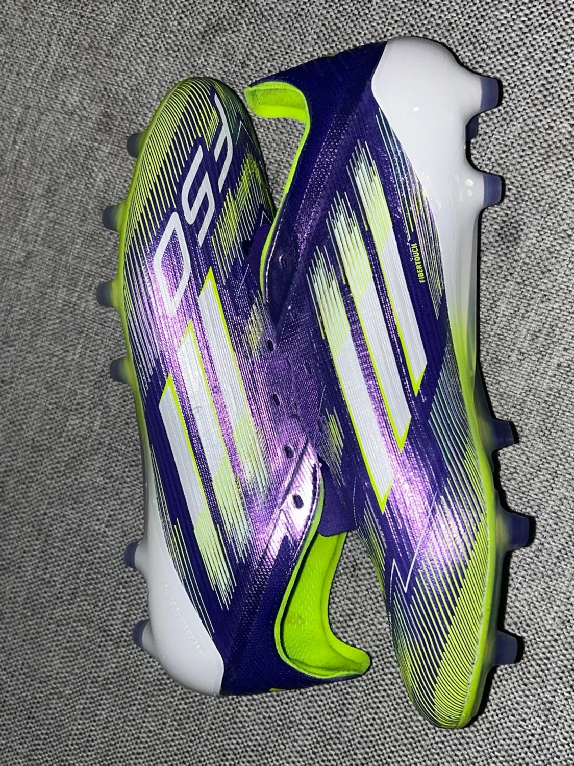 Adidas F50 lila och limegröna fotbollsskor - 2