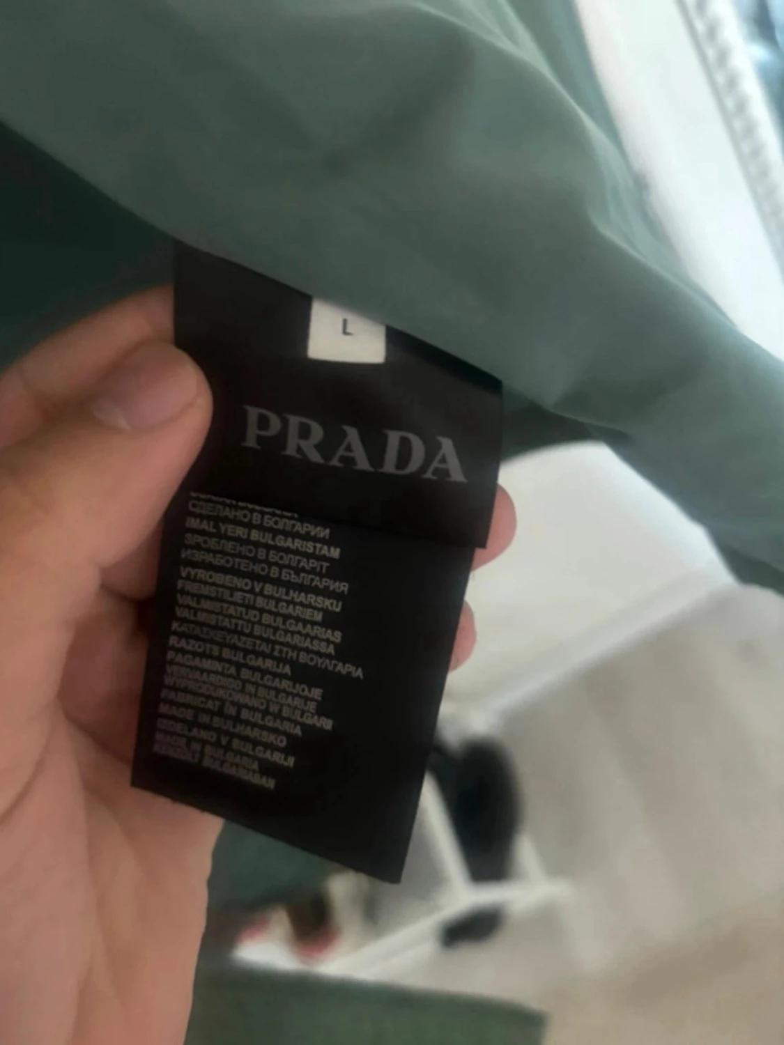Grön vindjacka från Prada - 2