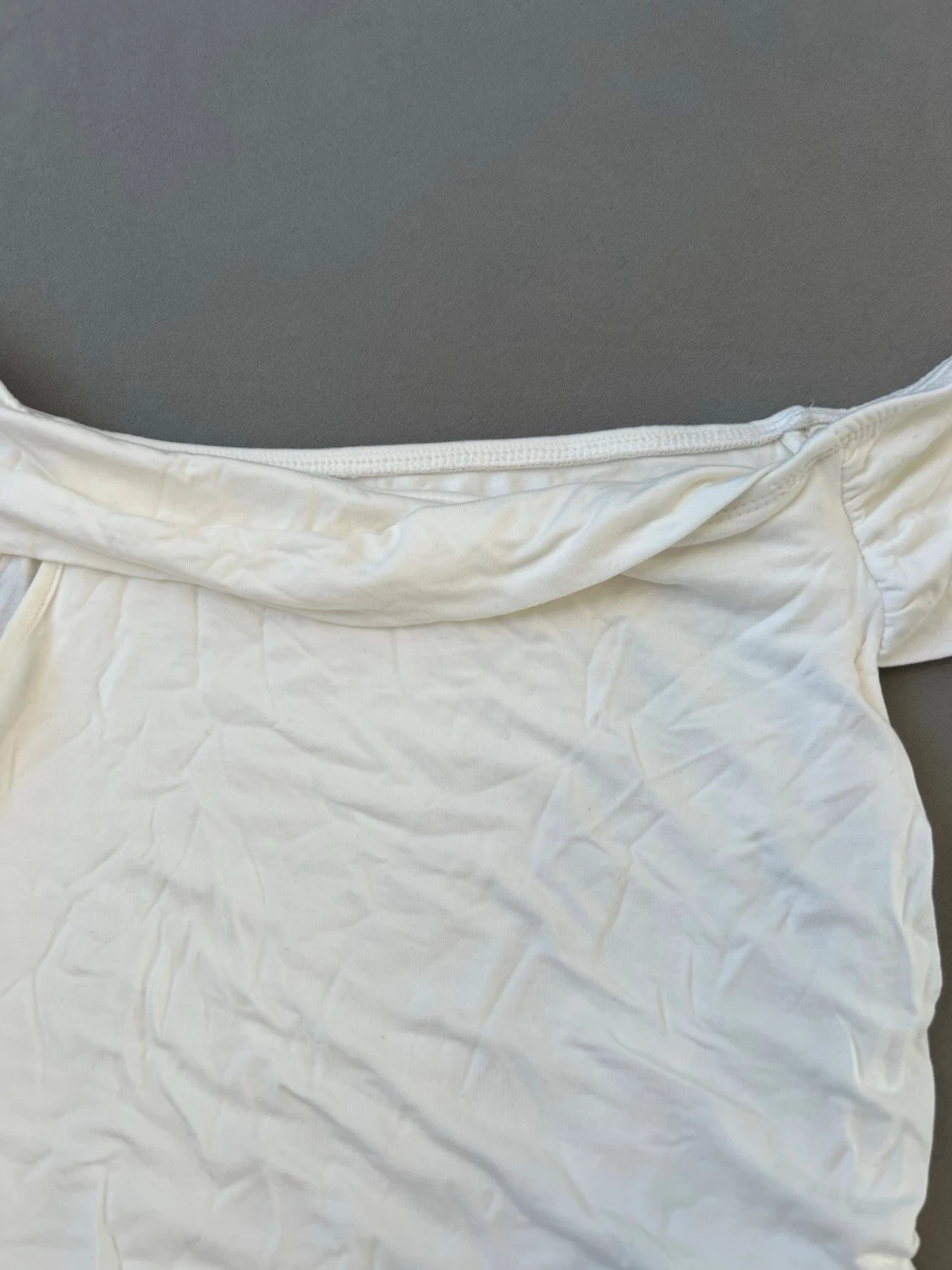 Vit offshoulder topp - 1