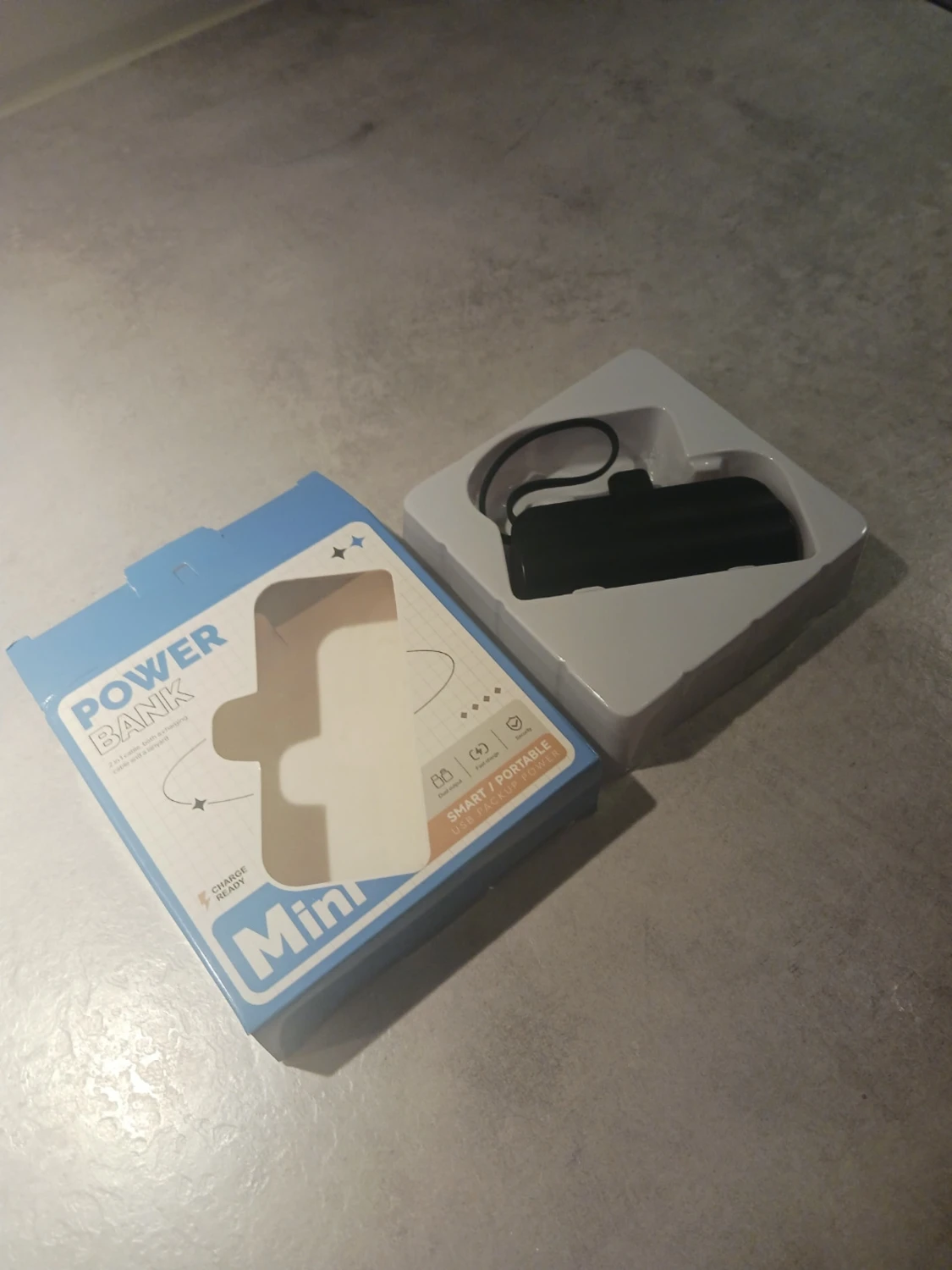 Mini Powerbank svart USB backup - 4