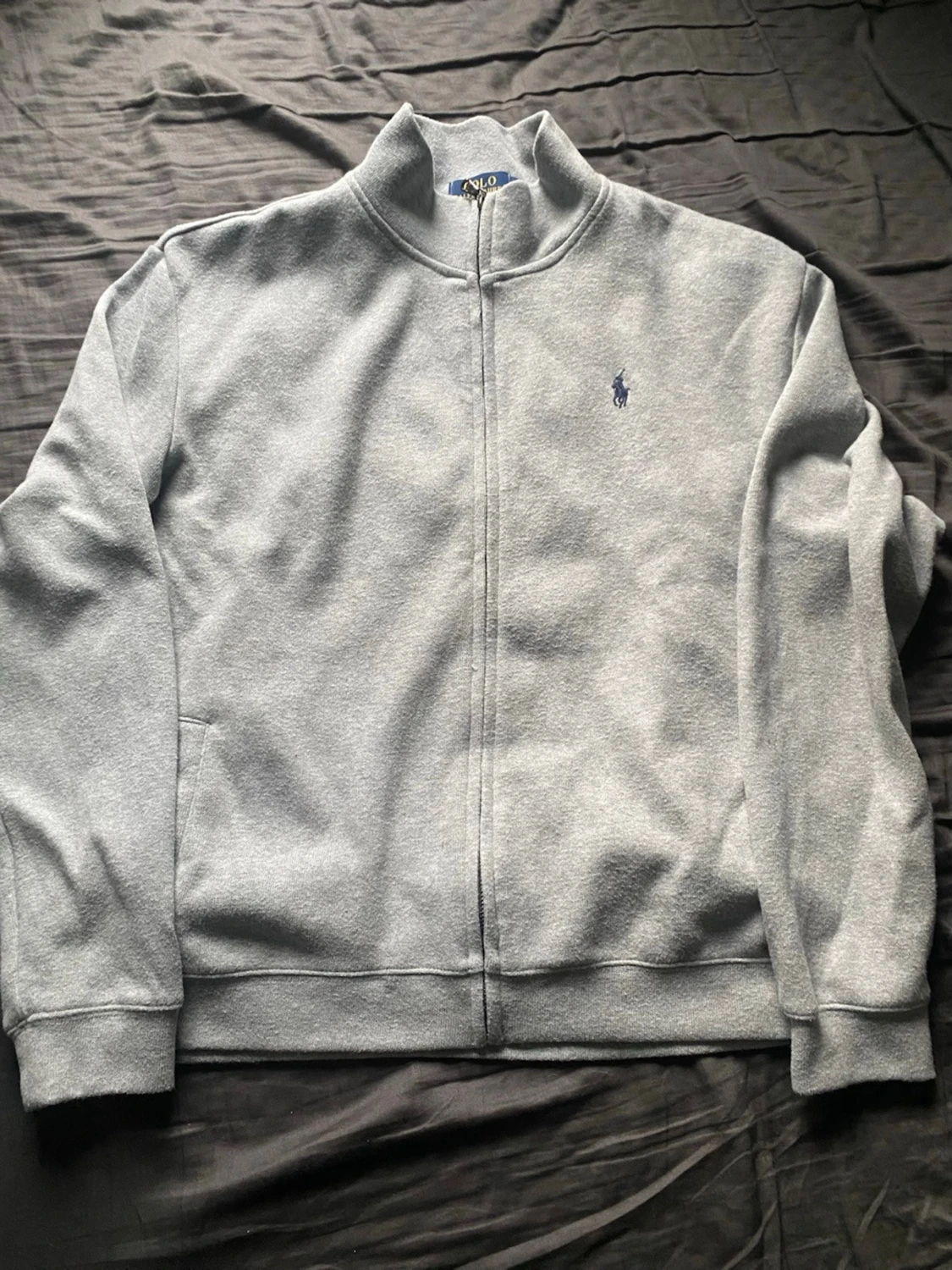 Grå zip hoodie från Polo Ralph Lauren