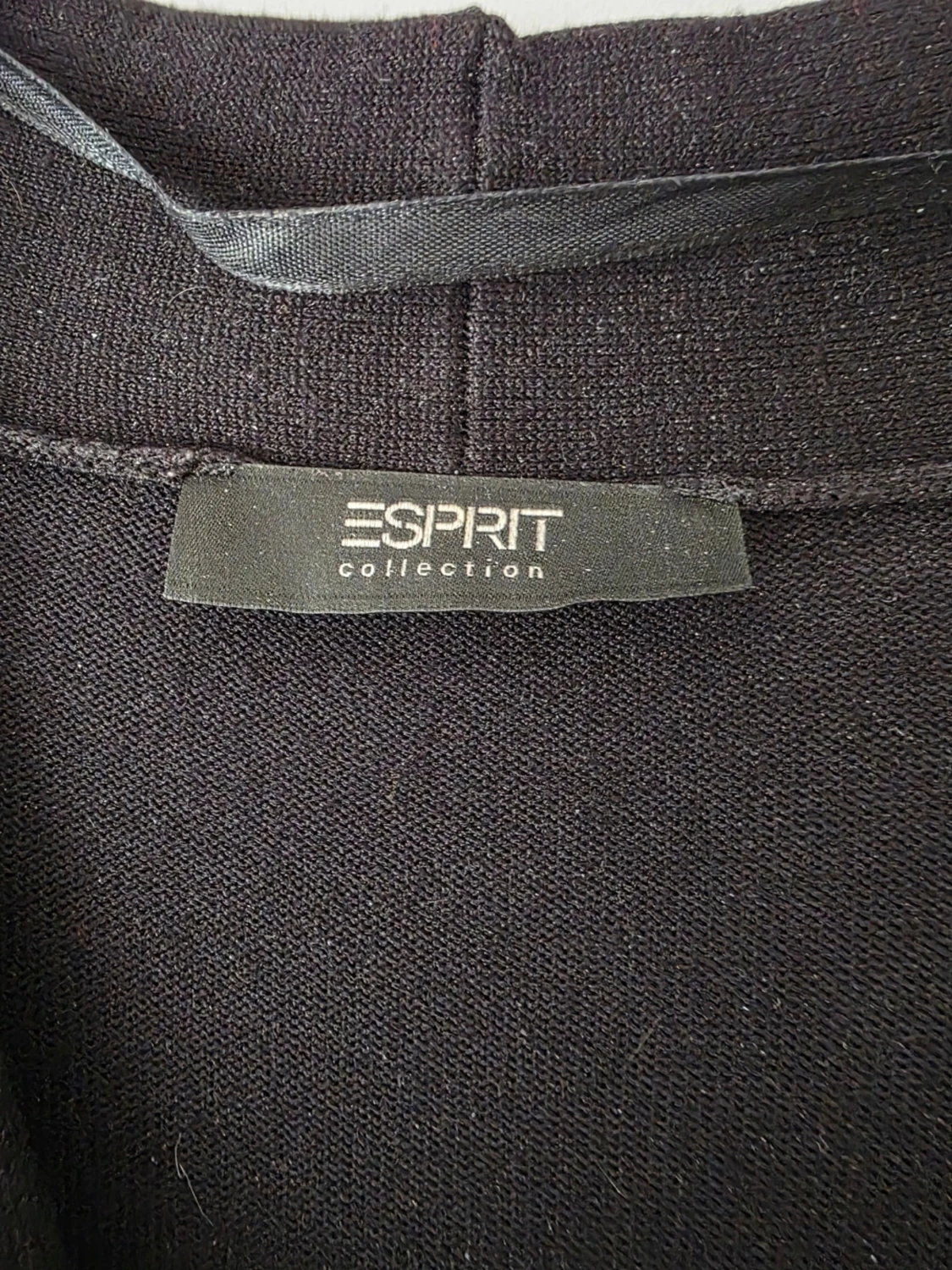 Svart stickad långärmad klänning Esprit - 3