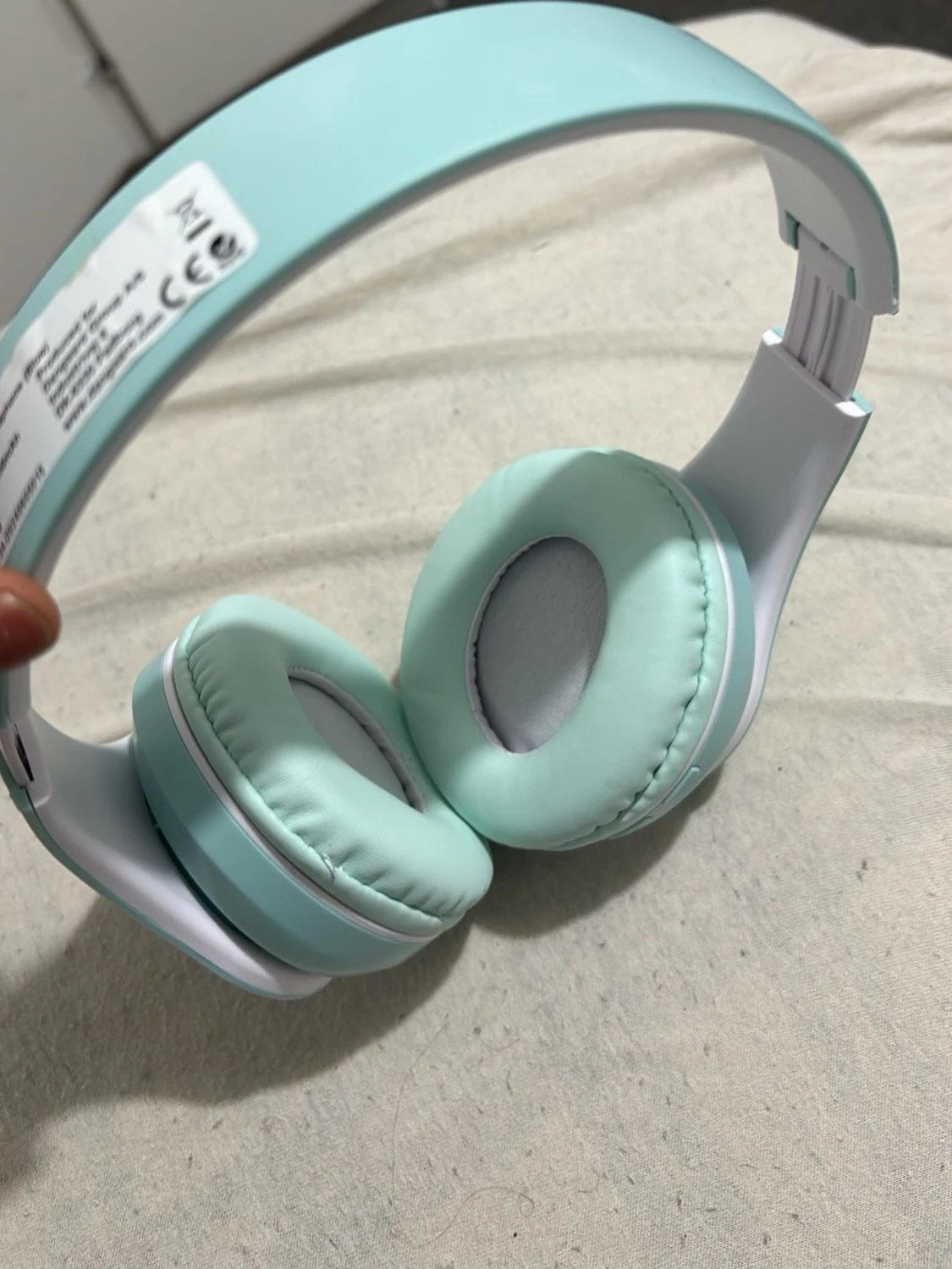 Mintgröna trådlösa over-ear hörlurar - 4