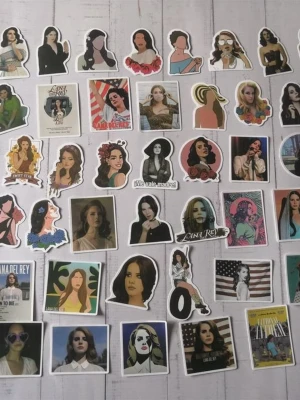 50st Lana Del Rey klistermärken  - Vattentåliga klistermärken som inte bleknar. Lätta att av, inga rester. (#27)