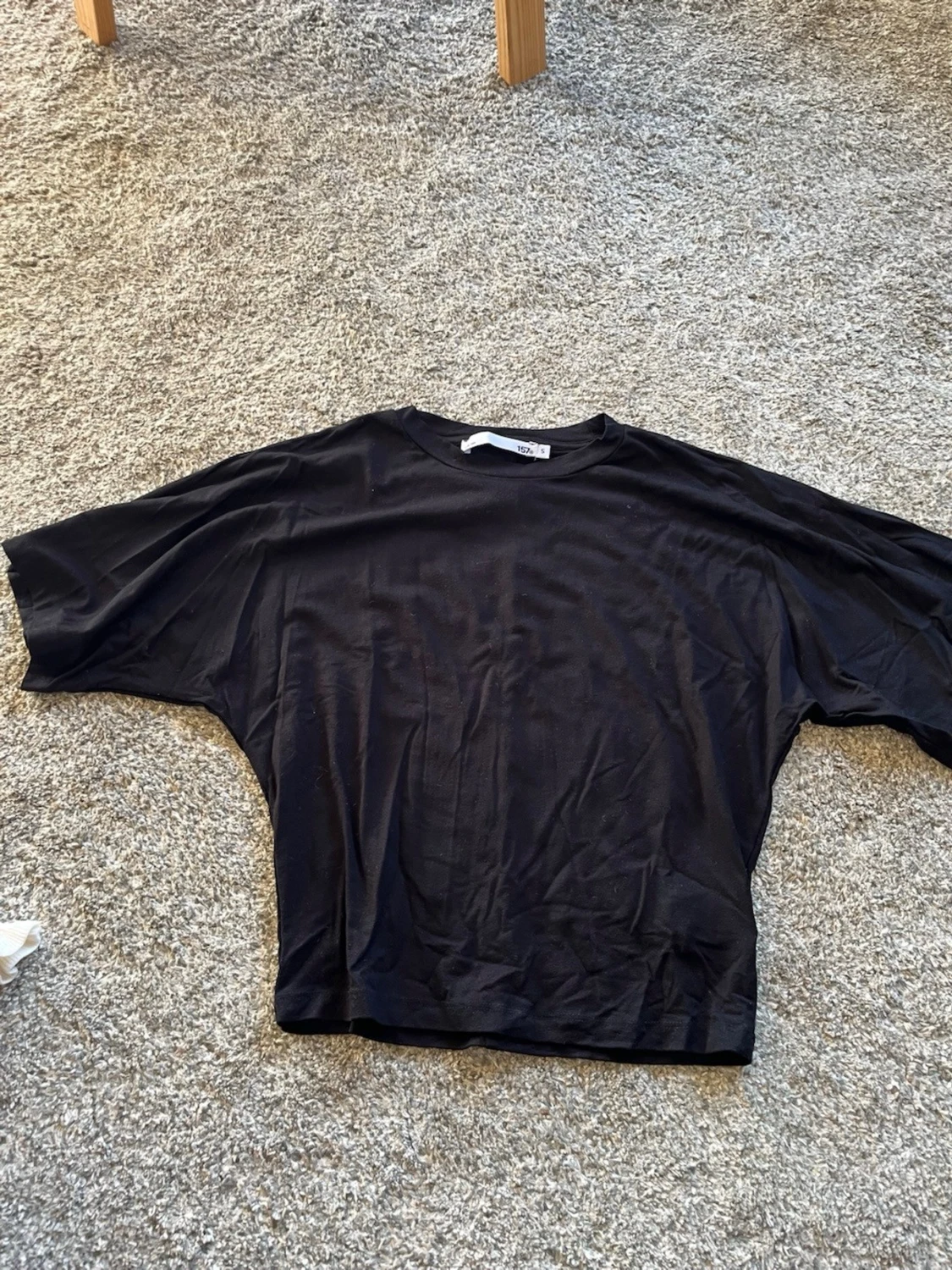 Svart loose-fit t-shirt - 1