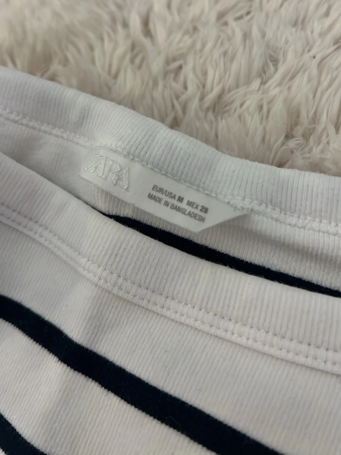 Vit och marinblå randig topp - 2