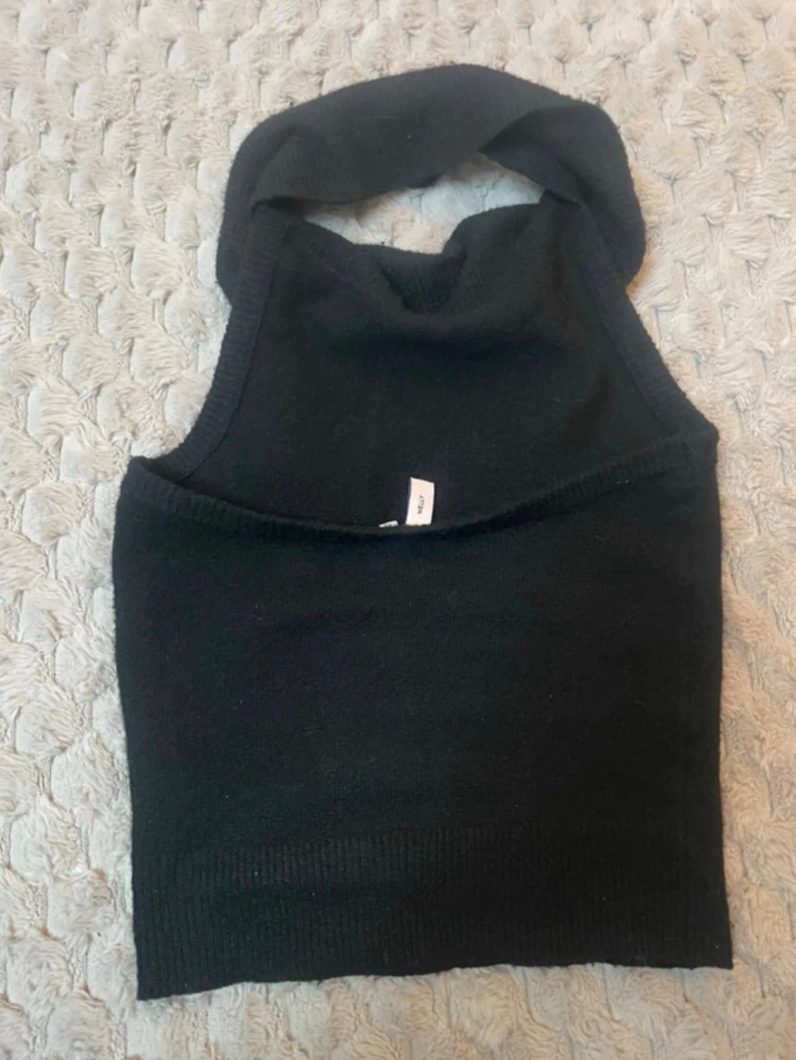 Svart stickad kragväst - 1